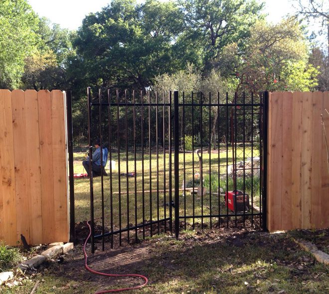 Backyard metal gates