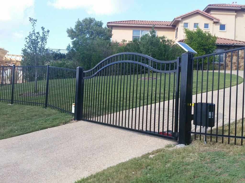 Bell-arched Ornamental steel entry gate
