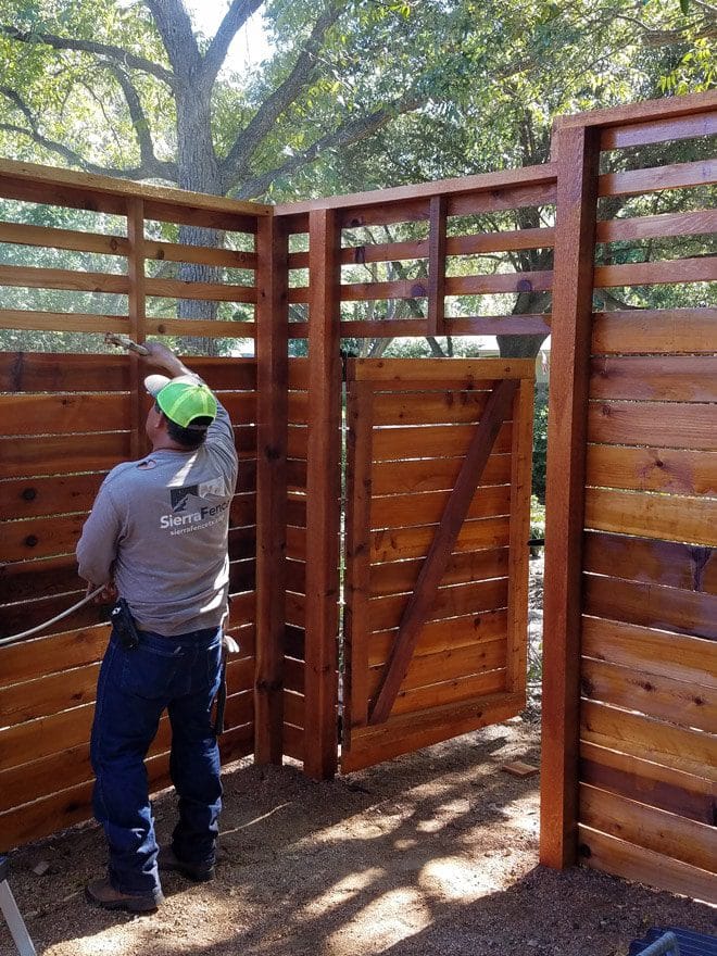 sierra fence contractor at work
