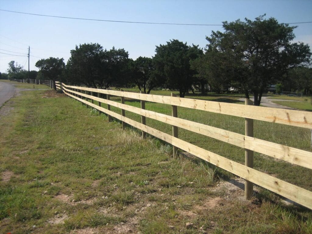Horse Rail fence with corral boards