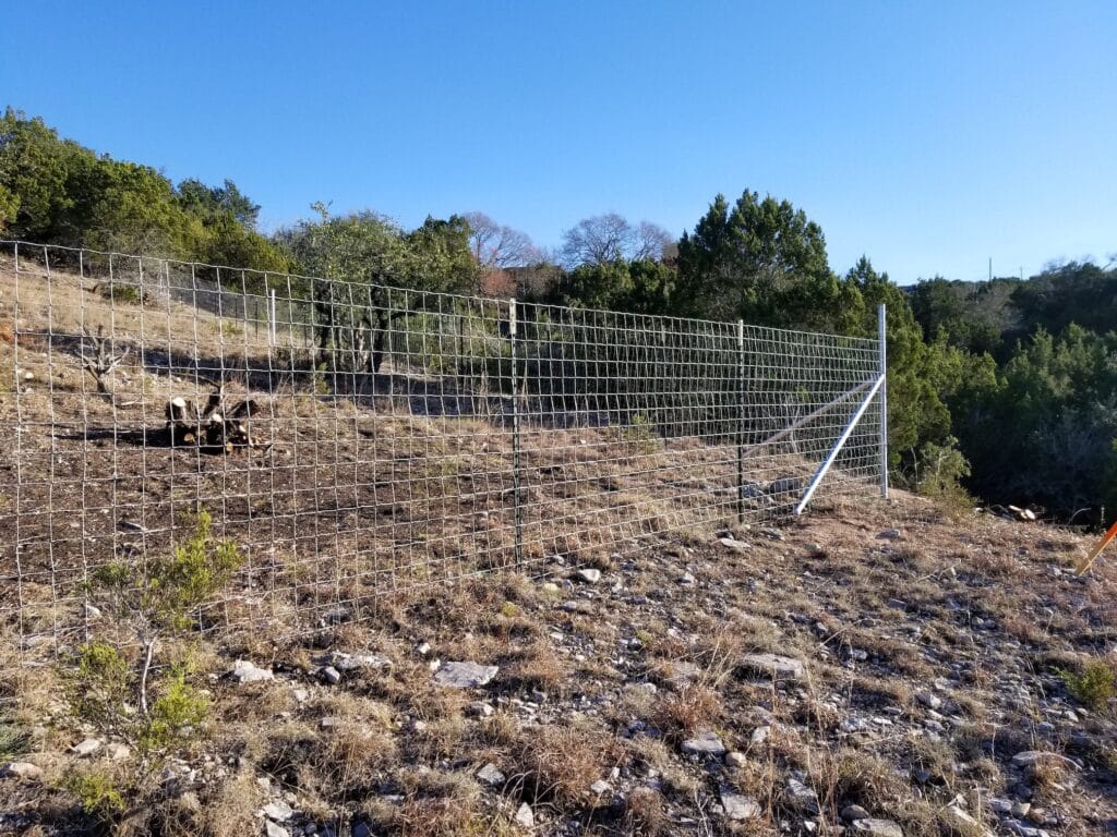 Wire Ranch Fence with corner brace