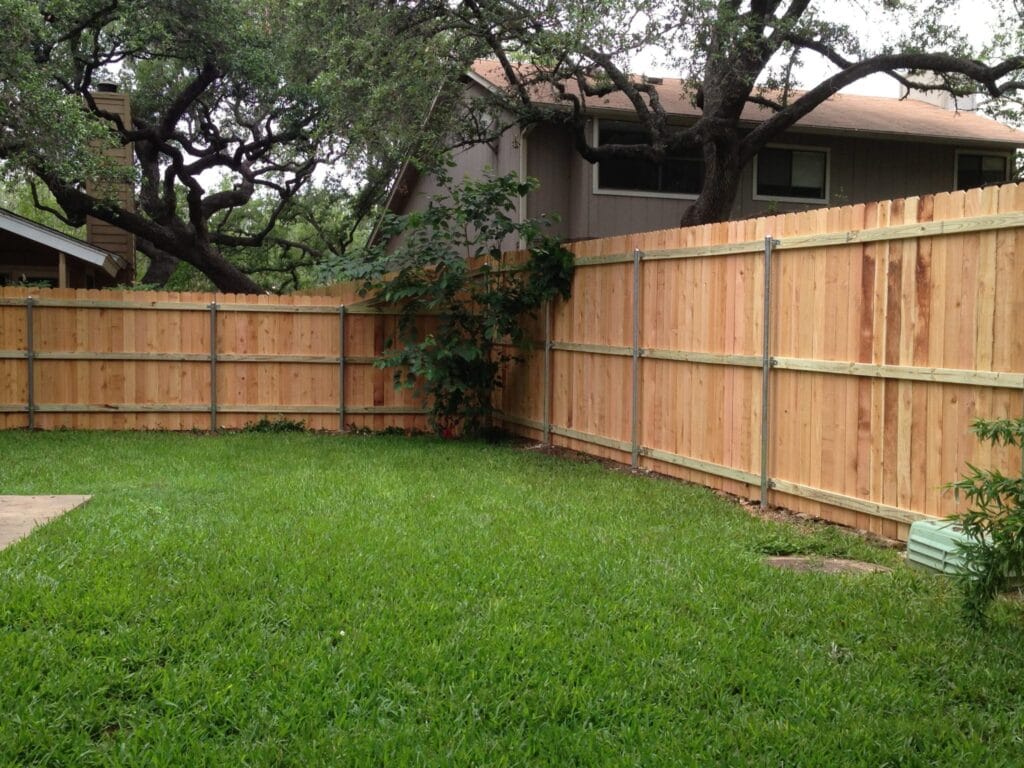 Privacy Fence - 8ft. tall with steel posts and 3 rails