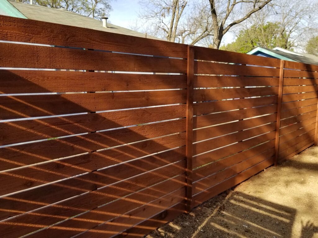 Horizontal Cedar Fence with small gap